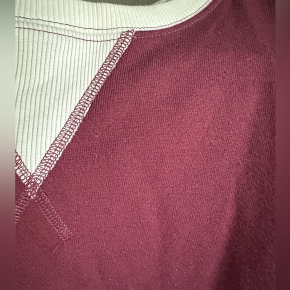 Free People classic crew, color block sweatshirt, size XL, NWT - Picture 3 of 7